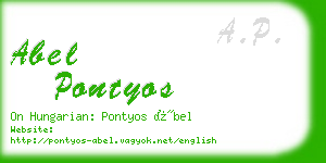 abel pontyos business card